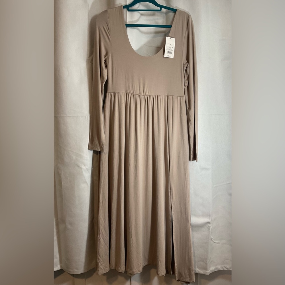 Tan Long Sleeve Dress